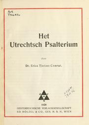 Cover of: Het Utrechtsch Psalterium.