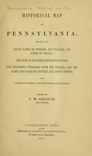 Cover of: Historical map of Pennsylvania. by Historical Society of Pennsylvania.