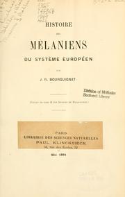 Cover of: Histoire des mélaniens du système européen
