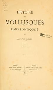 Cover of: Histoire des mollusques dans l'antiquité