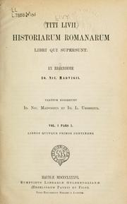 Cover of: Historiarum Romanarum libri qui supersunt by Titus Livius