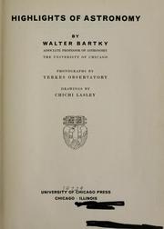 Cover of: Highlights of astronomy by Walter Bartky