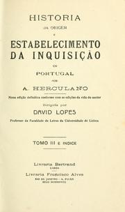 Cover of: Historia da origem e estabelecimento da inquisição em Portugal por A. Herculano. by Alexandre Herculano