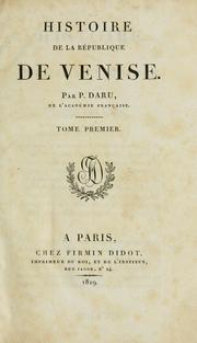 Cover of: Histoire de la république de Venise.