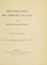 Cover of: Hexactinielliden des indischen Oceanes. by Franz Eilhard Schulze