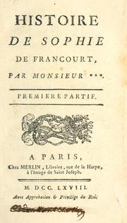 Histoire de Sophie de Francourt by La Salle d'Offémont, Adrien Nicolas Piédefer, marquis de