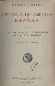 Cover of: Historia de América española ...