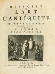 Cover of: Histoire de l'art de l'antiquité by Johann Joachim Winckelmann