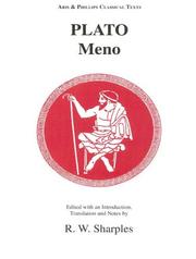 Cover of: Plato: Meno (Aris & Phillips Classical Texts)