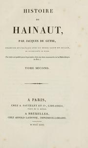Cover of: Histoire de Hainaut by Jacques de Guyse