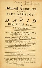 Cover of: An historical account of the life and reign of David, king of Israel ... by Patrick Delany