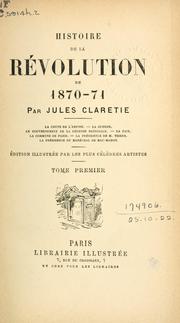 Cover of: Histoire de la Révolution de 1870-71.