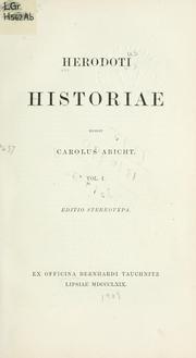 Cover of: Herodoti Historiae. by Herodotus