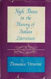 Cover of: High points in the history of Italian literature.