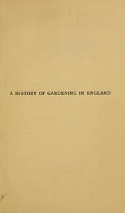 Cover of: A history of gardening in England by Alicia Amherst, Alicia Amherst