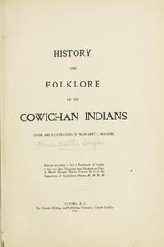 Cover of: History and folklore of the Cowichan Indians. by Martha Douglas Harris