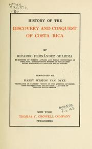 Cover of: History of the discovery and conquest of Costa Rica