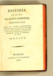 Cover of: Historia de la isla de Santa Domingo by Por D.V.A.E.P.