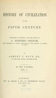 Cover of: History of civilization in the fifth century