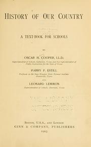 Cover of: History of our country: a text-book for schools