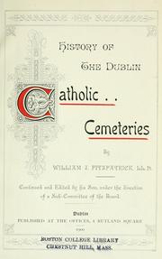 Cover of: History of the Dublin Catholic cemeteries
