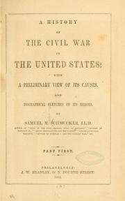 Cover of: history of the civil war in the United States