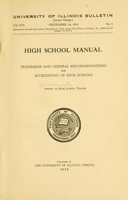 Cover of: High school manual