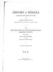 Cover of: History of Indiana from its exploration to 1922