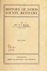History of Lewis County, Kentucky by O. G. Ragan