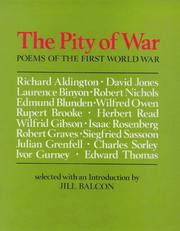 Cover of: Pity of War: Poems of the First World War