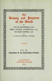 Cover of: The history and progress of the world