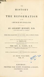 Cover of: The history of the Reformation of the Church of England by Burnet, Gilbert