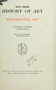 Cover of: History of art