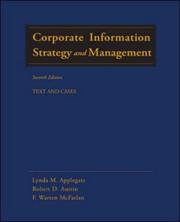 Cover of: Corporate Information Strategy and Management: Text and Cases