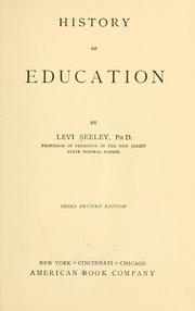 Cover of: History of education by Levi Seeley