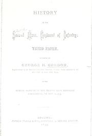 Cover of: History of the Second Mass. Regiment of Infantry: [First-] third paper