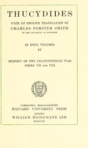 Cover of: History of the Peloponnesian war by Thucydides