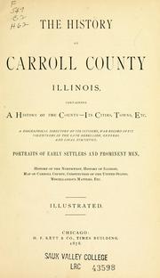 Cover of: The history of Carroll county, Illinois by 