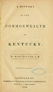 Cover of: A history of the commonwealth of Kentucky