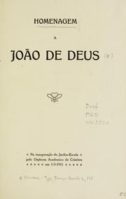 Cover of: Homenagem a João de Deus