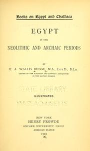 Cover of: A history of Egypt from the end of the Neolithic period to the death of Cleopatra VII, B.C. 30.