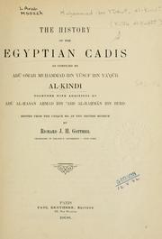 Cover of: The history of the Egyptian Cadis by Muammad ibn Ysuf al-Kind
