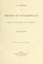 Cover of: A sketch of the history of Attleborough by Daggett, John