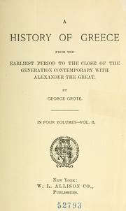 Cover of: A history of Greece by George Grote, George Grote