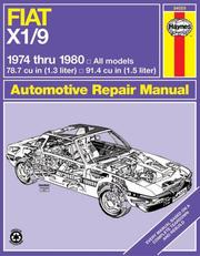 Cover of: Fiat X1-9, 1974-1980