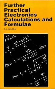 Cover of: Further Practical Electronic Calculations and Formulae