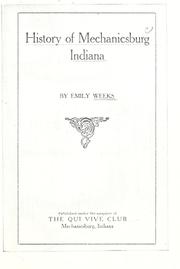 Cover of: History of Mechanicsburg, Indiana