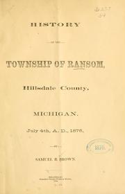 Cover of: History of the township of Ransom.