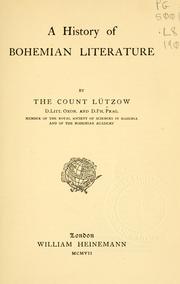 Cover of: history of Bohemian literature