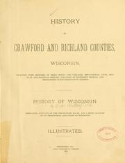 Cover of: History of Crawford and Richland counties, Wisconsin by 